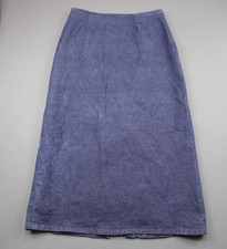 Vintage Womens 2002 Gap Denim Jean Skirt A-Line Dark Wash Back Slit Stretch Sz 6