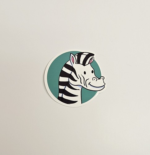 Animals Lot: Five Vinyl Stickers For Children Lion Giraffe Hippo Zebra Gator - Picture 6 of 15