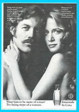 1973 Emeraude by Coty perfume PRINT AD being more of a woman