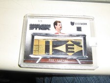 15/16 LEAF ITG STICKWORK GAME-USED STICK SILVER  ROD LANGWAY 5/5 