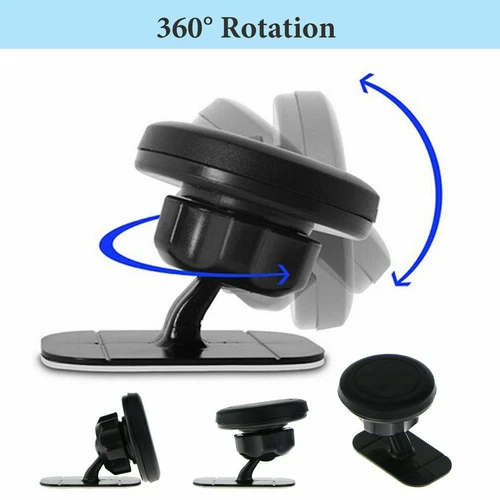 360° Universal Magnetic Car Mount Cell Phone Holder Stand Dashboard For iPhone - Picture 3 of 13