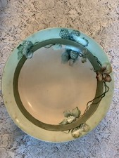 J & C Bavaria Hand-Painted Bowl Chestnut Pine Cones Used