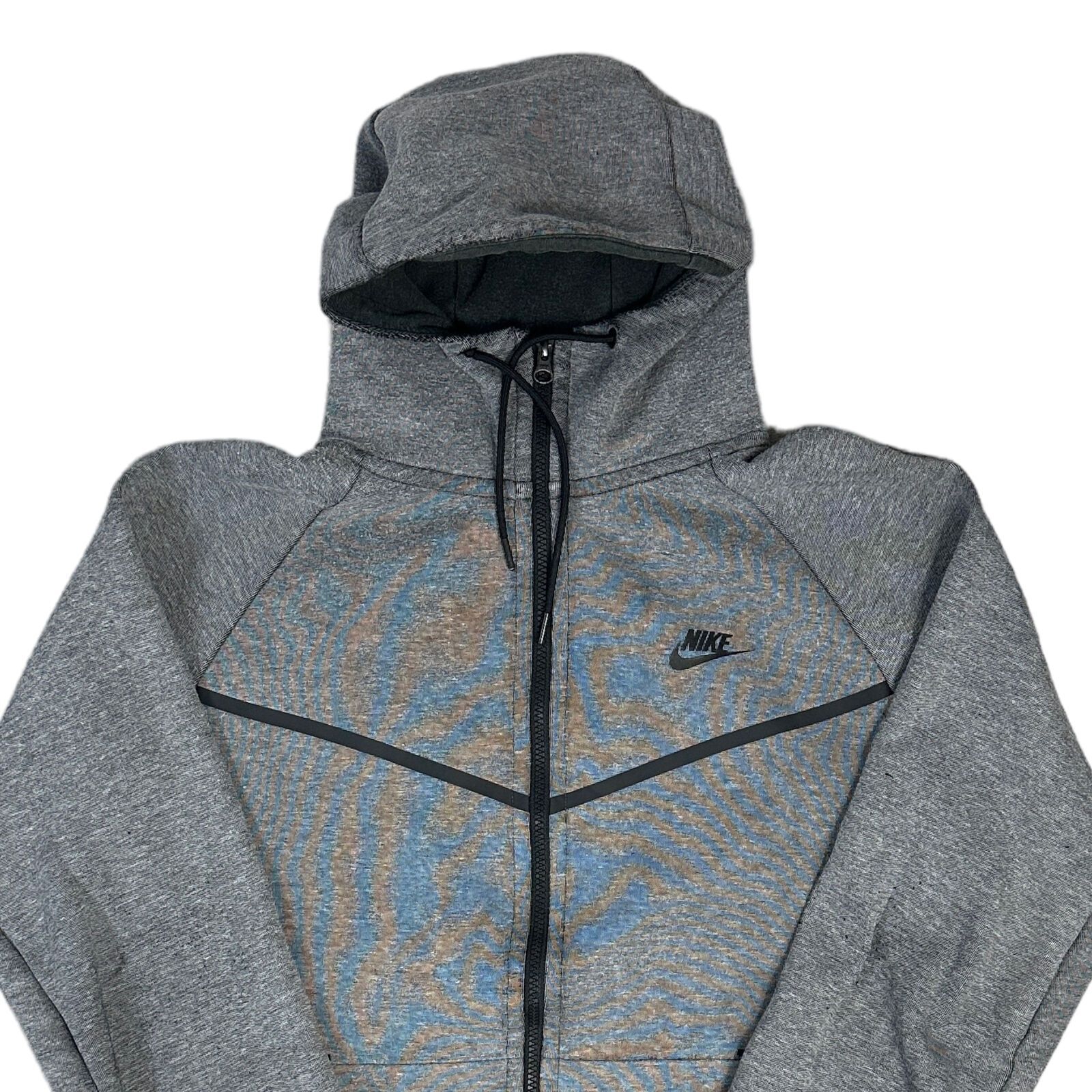 Nike Tech Fleece Windbreaker Hoodie Full Zip Grey Men… Gem