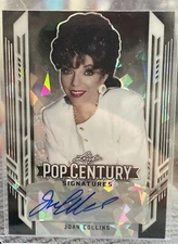 2021 Leaf Pop Century Joan Collins #/7 Crystal Black Autograph Dynasty Batman
