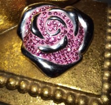 925 Swarovski Crystals Pink Rose Silver Pendant
