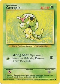1997年 ポケモンカード Caterpie #010 Caterpie Pokemon Card