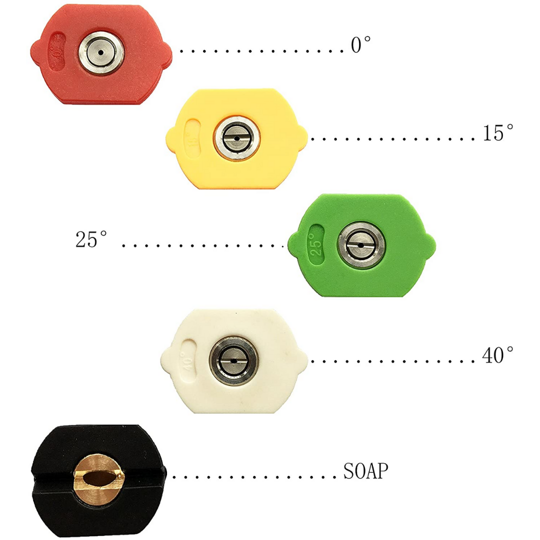 5 4000PSI Power Pressure Washer Spray Nozzle Tips Honda GCV160 Ryobi