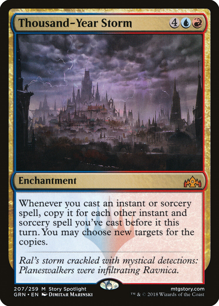 Thousand-Year Storm Guilds of Ravnica NM Blue Red Mythic