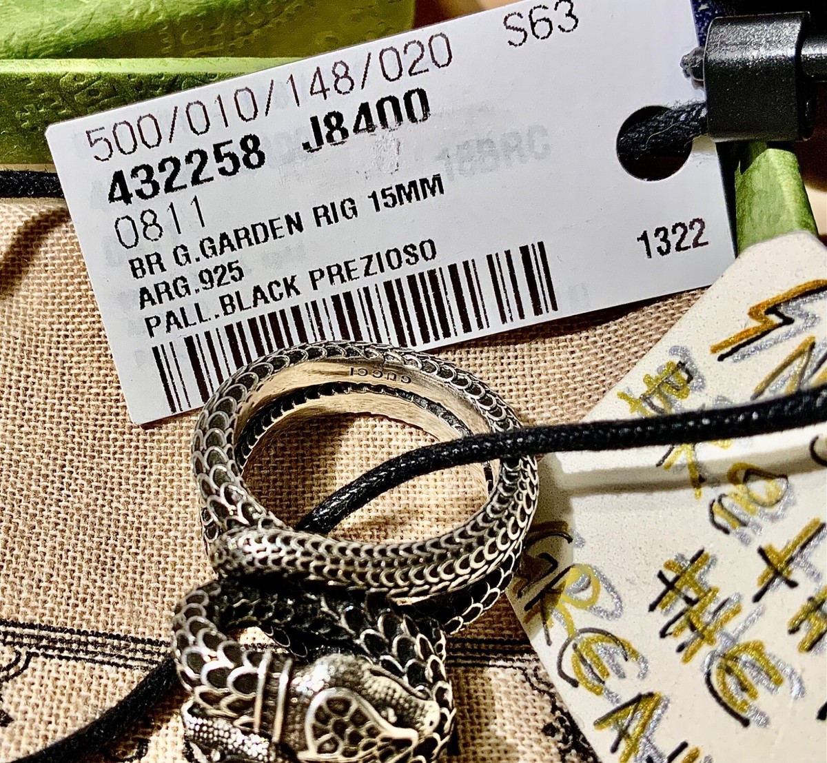 New Authentic GUCCI Garden Double Head Snake Ring Solid 925 New Authentic GUCCI Garden Double Head Snake Ring Solid 925