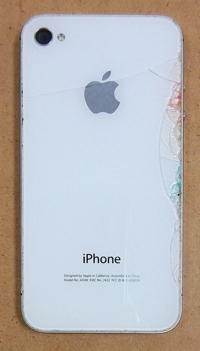 Apple iPhone 4 / A1349 - White and Silver ( CDMA
