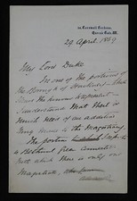 Arthur Wellesley Duke Wellington Signed Autographed Royal Letter British Royalty