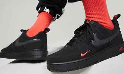 Nike Air Force 1 Low Multi-Swoosh Black Crimson DZ4514-001 Size 13