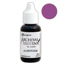 Ranger Archival Pad Reinker .5oz-Aubergine Pack of 3 