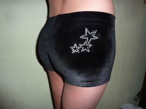 New LILAC LIZARD velour hipster gymnastic / dance shorts ( leotard ) TRIPLE STAR - Picture 1 of 2