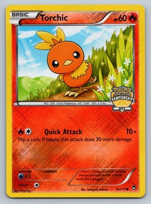 Torchic 12/111 City Championships Crosshatch Promo Pokemon TCG LP