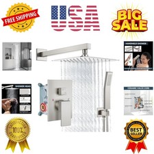 Shower Faucet Set Rain Shower System with Handheld Spray Bathroom Shower Comb...