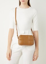 NWT DEMELLIER Marrakesh Brown Leather Padded Quilted Boxy Camera Crossbody Bag