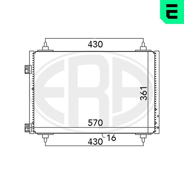 ERA Kondensator Klimaanlage 667068 FüR Peugeot 307 Break 3E 3A SW 3H CC 3B 16V-image