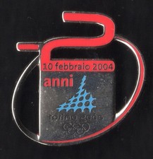 TORINO 2006 OLYMPIC GAMES. COUNTDOWN PIN. 3 YEARS TO GO, 10 FEBRUARY 2004