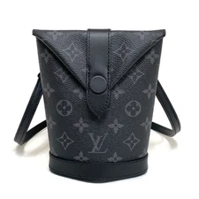    Louis Vuitton Monogram Eclipse Envelope Pouch M11613 Pochette Shoulder Bag  9