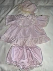 Vintage Cabbage Patch Kids/Doll Clothes  LIGHT PURPLE PREEMIE DRESS & BLOOMERS )