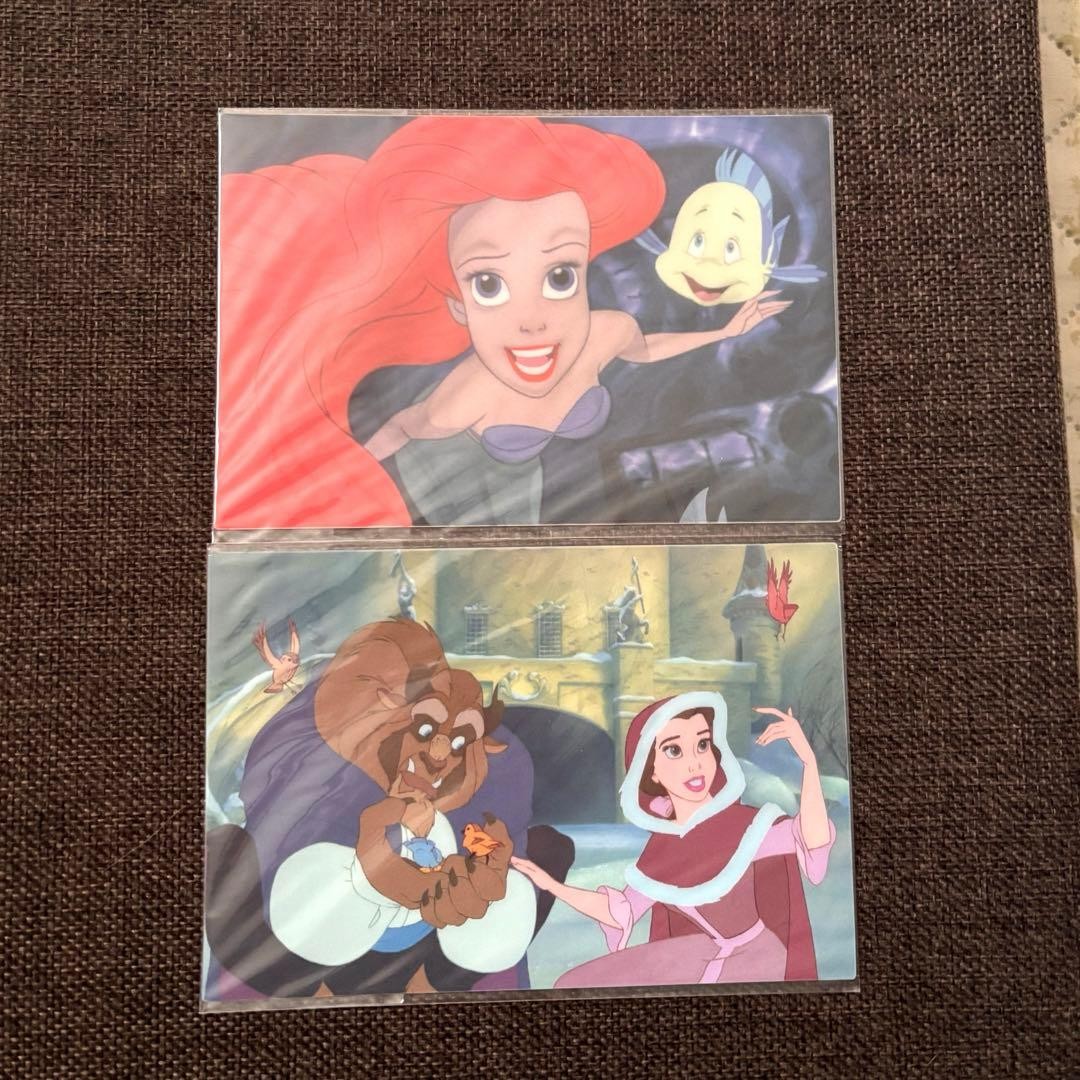 Disney Art Exhibition Changing Postcards Ariel & Belle 2-Pack Unopened