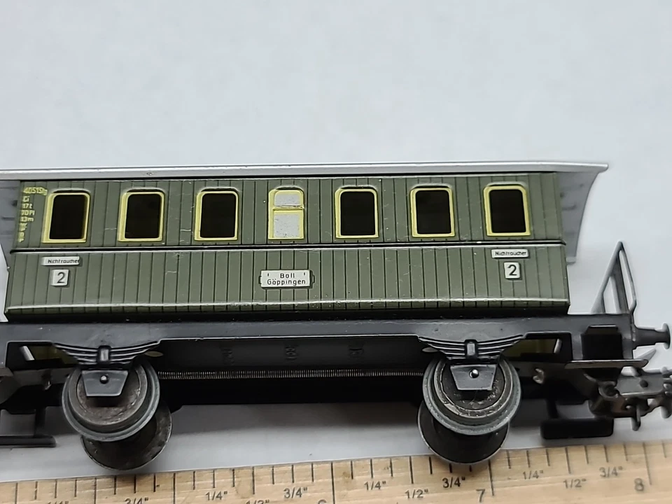 Marklin 4040 HO Scale Tin 2-axle Passenger Car CL Coach Boll-Goppingen #2 - Image 2 of 4