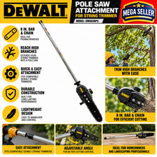 DEWALT DWOAS6PS 8 in Pole Saw Attachment for String Trimmer with Extension