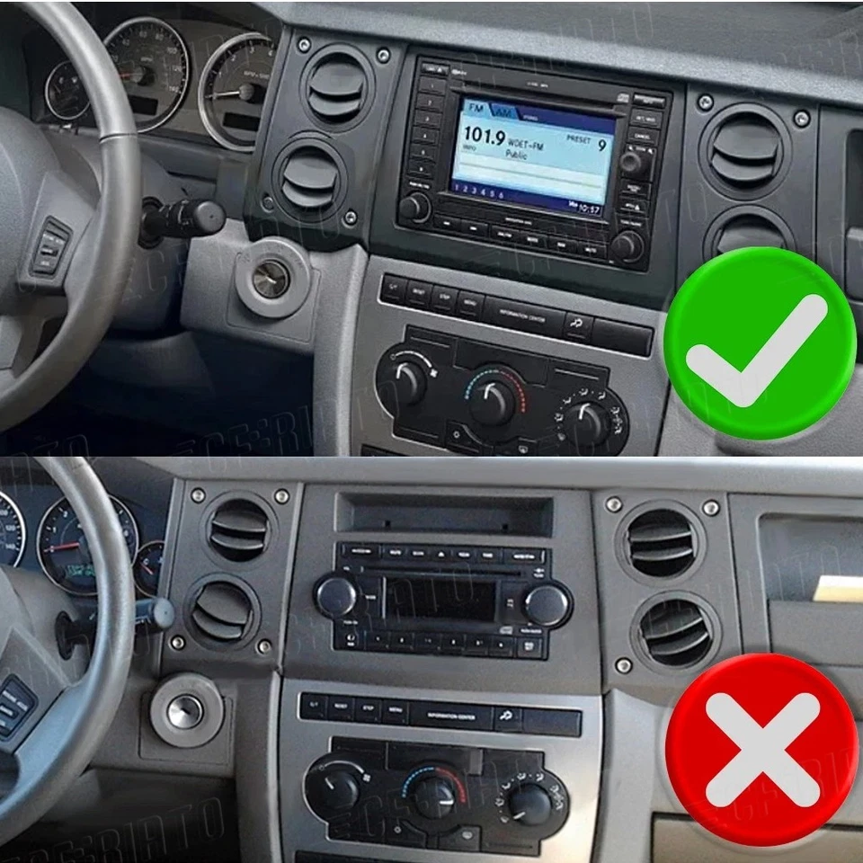 For Jeep Commander 2006-2008 Stereo Radio Android 15 Carplay GPS Player RDS DSP - Imagen 2 de 4