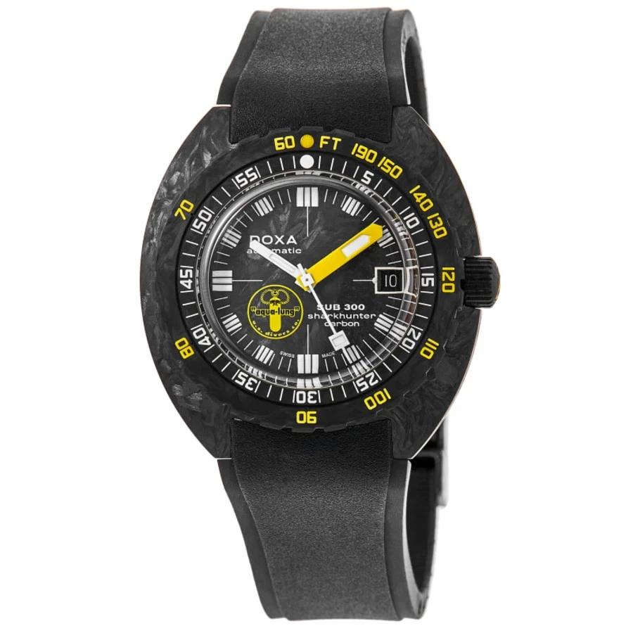 Nuevo reloj para hombre DOXA Sub 300 automático carbono esfera negra 822.70.101AQL.20