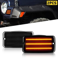 Front Smoked Amber Side Marker Turn Signal Li...