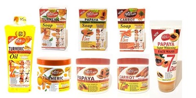 Veet Gold Tumeric - Papaya - Carrot Brightening Body Cream & Oil