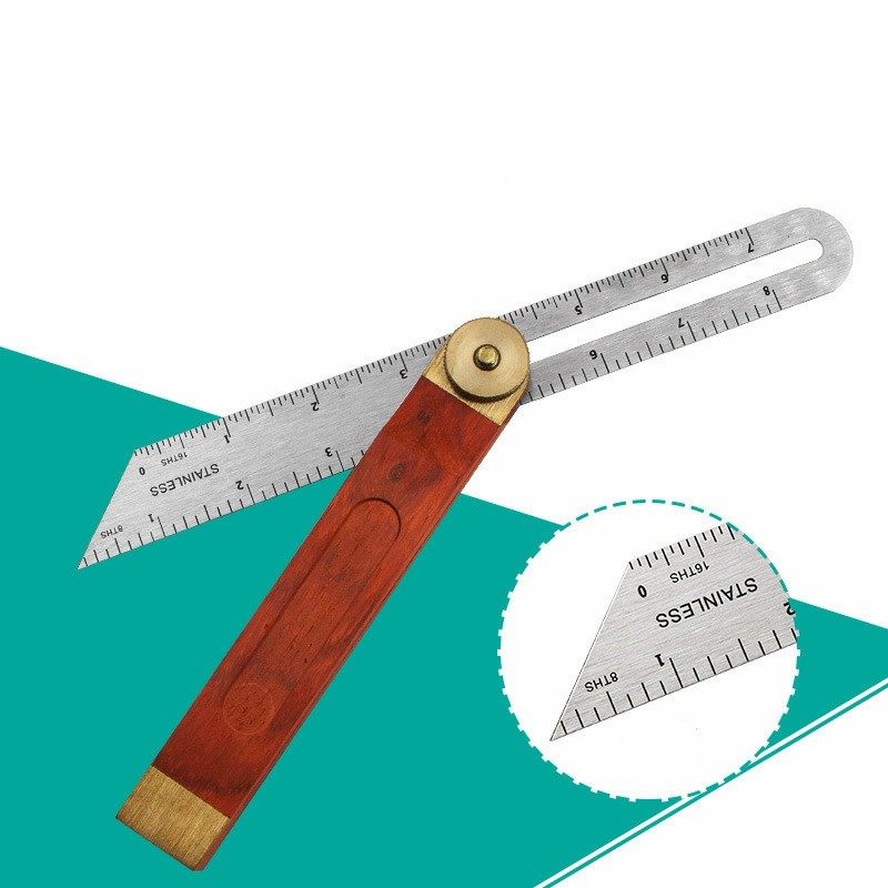 Woodworking T Bevel Horizontal Sliding Adjustable Angle Ruler Measurement Tool a