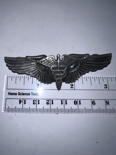 Authentic Military Insignia / 3.25" Long / Wings / Sterling / Clutch / Medical