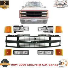 Front Grille Headlights Side Marker Lamps For 1994-2000 Chevrolet Ck-series