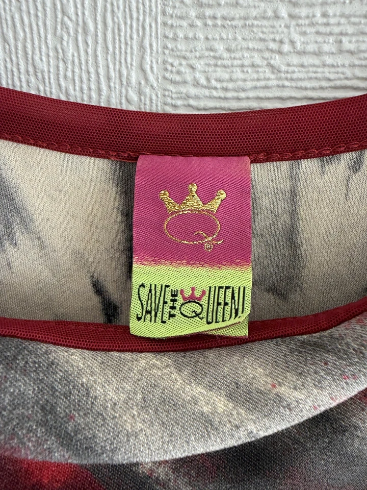 Vestido ajustado sin mangas abstracto multicolor SAVE THE QUEEN para mujer talla L de colección Foto 3 de 4