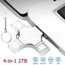 2TB USB 3.0 Flash Drive Type C Memory Photo Stick for iPhone Android iPad New