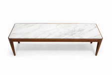 Designer Marble Top Coffee Table Walnut Porada Ziggy 12 Ex-Display