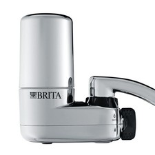 Brita Chrome Faucet Mount Water Filter System 100 Gallons Instant Filtration