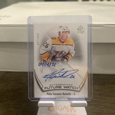 2021-22 SP Authentic Philip Tomasino Future Watch Auto Rookie Inscribed 007/999