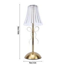Chic Bow Table Lamp For Bedroom Decor Rechargeable Nightstand Lamp
