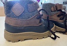 Carter's Toddler Boys' Duck Toe Mountain Play Snow Boots Navy and Brown Size 8