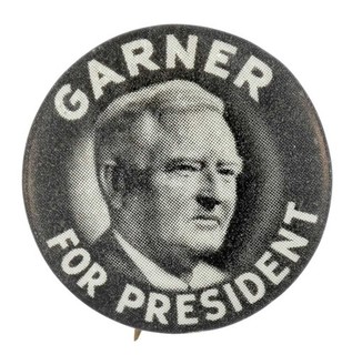 1940 John Garner for President Hopeful Campaign Pinback Button "vs" Roosevelt