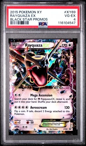 2015 POKEMON BLACK STAR PROMO RAYQUAZA #XY69 PSA 4 EX #116104547