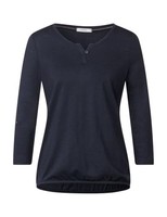 Cecil T-Shirt Damen XXL Blau (Deep Blue) 313172, Kurzarm, Oberteil