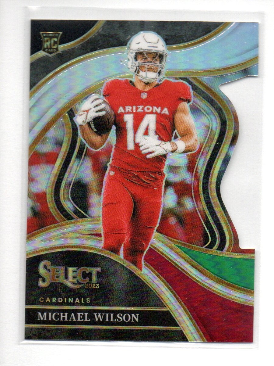 2023 Panini Select #234 Michael Wilson Black and Green Prizms Die Cuts