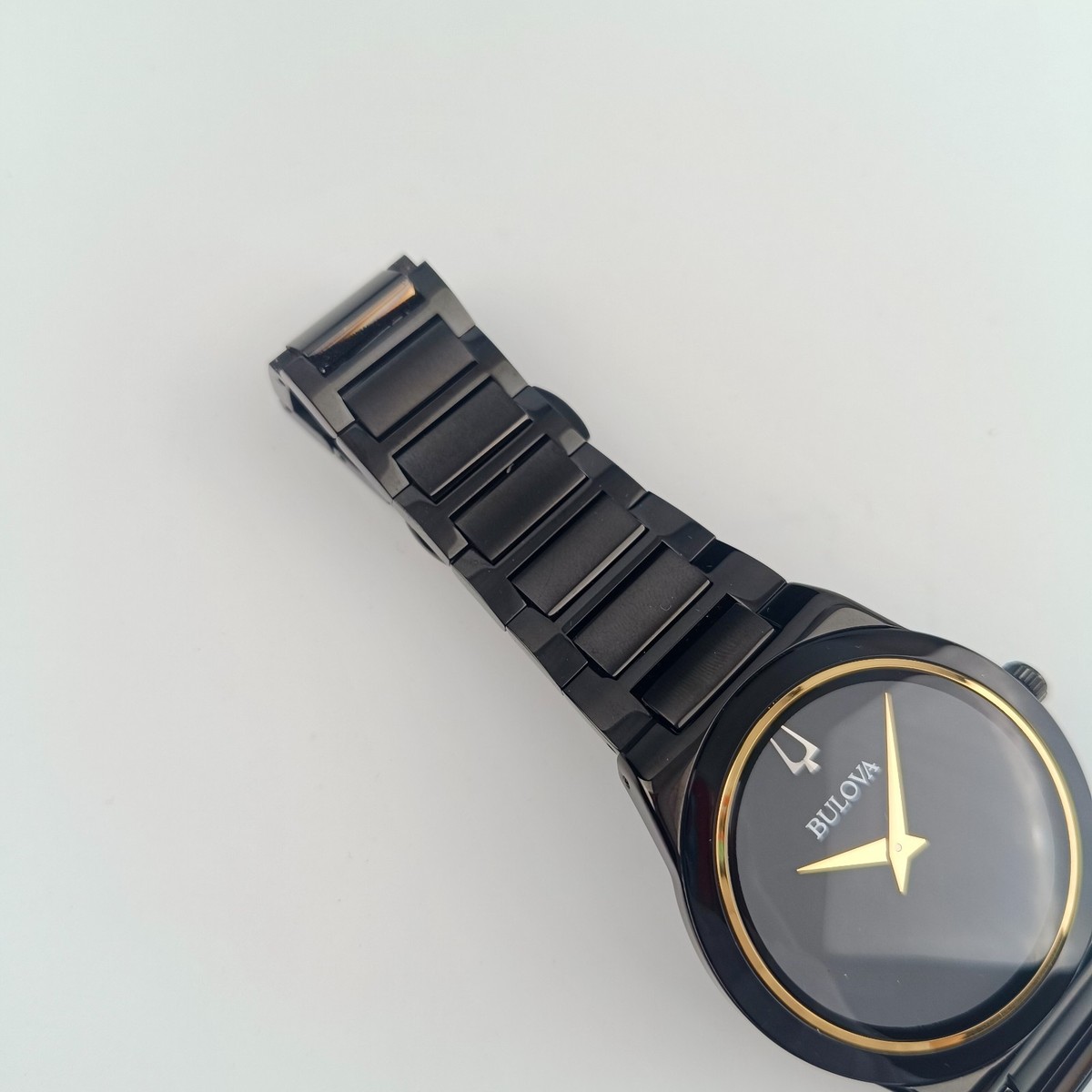 Bulova 98A313 Men's Modern 41mm Black Stainless Steel Quartz Watch