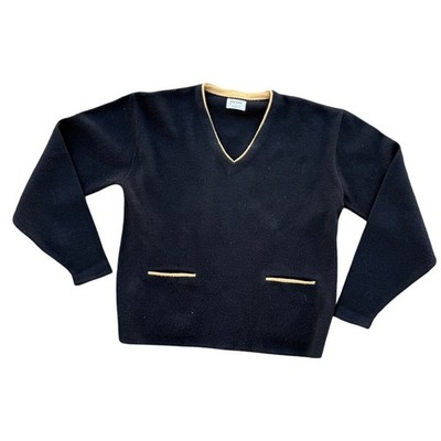   Vintage Jayson Black Gold Trim Knit Sweater   Made in USA   Women s M