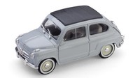 Brumm Fiat 600 Convertibile Chiusa 1956 Grigio Perla 1:43