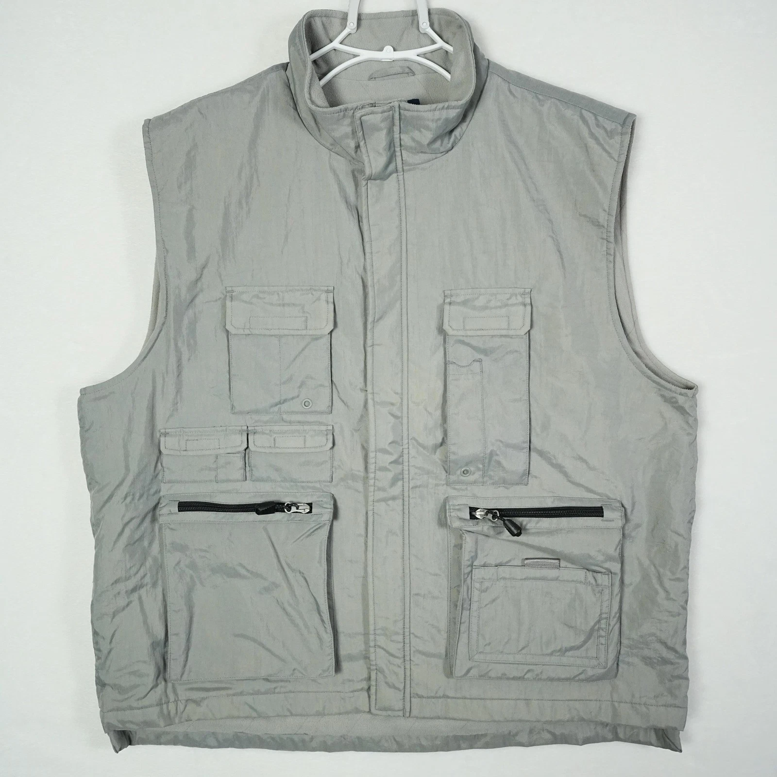 GAP Men's Utility Vest Gray XL Full Zip Pockets Fleece Lined Outdoor
Opens in a new window or tab